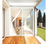 Door Fly Screen 102 x 213 cm Powerful Magnets, Keep Bugs Out, Automatically Closes, No Drill Installation, Magnetic Screen Door Curtain Kid and Pet Friendly, White