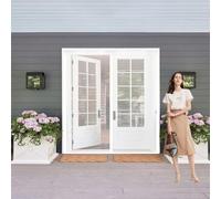 Door Fly Screen 140 x 180 cm Keep Bugs Out, Full Frame Magic Tape, Powerful Magnets, Self Sealing, No Drill Installation, Magnetic Fly Screen Doors for Balcony Bedroom Doors, White