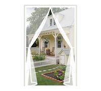 Door Fly Screen 250 x 200 cm Keep Bugs Out, Full Frame Magic Tape, Powerful Magnets, Self Sealing, No Drill Installation, Magnetic Door Curtain for Balcony Bedroom Doors, White