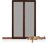 Door Fly Screen 68 x 234 cm Without Drilling, with Strong Magnets and All-Around Magic Band, Snap Shut Automatically, Magnetic Screenfly Doors for Balcony Sliding, Black