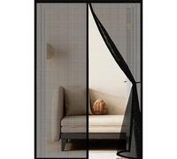 Door Fly Screen 85 x 255 cm with Reinforced Magnetic Strips Auto-Close, No Tools Installation, Keep Insects, Magnetic Door Curtains Fly Screen Kid and Pet Friendly, Black