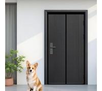 Door Fly Screen Curtain 112 x 201 cm Anti-Tearing Mosquito Door Net Keep Fly Bug Out Mosquito Insects Screen Mesh No-Drill Easy Installation for Balcony, Terrace, Cellar, Black