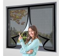 Door Fly Screen Curtain 81 x 160 cm Anti-Tearing Mosquito Door Net Keep Fly Bug Out Screens Doors with Powerful Magnets for Balcony, Terrace, Cellar, Black