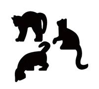 Door Frame Decor - 3pcs Cat Shape Wood Door Corner Frame Decor | Black Cute Over The Door Art, Decorative Wall Decor for Home, Cafe, Restaurant, Hotel, Hostel