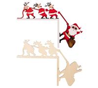 Door Frame Decoration - Santa Claus Ornament | 2 Pieces to Beautify and | Ideal for Bedroom, Home, Wardrobe, Fireplace During Christmas Holidays