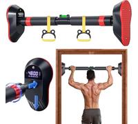Door Frame Pull Up Bar, Strength Training Pullup Bar For Doorway, Free Standing, No Screws, Counting, Calories, Timing, Workout Equipment For Home Gym Exercise 98-135CM