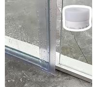 Door Frame Rain Drop Edge Guard, 118 inch Weatherproof Rubber Drip Lines Eaves, Self-Adhesive Universal Decorative Stop Rainwater Backflow(Transparent,W4.5cm (1 3/4"))