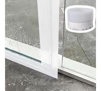 Door Frame Rain Drop Edge Guard, 118 inch Weatherproof Rubber Drip Lines Eaves, Self-Adhesive Universal Decorative Stop Rainwater Backflow(White,W2.5cm (1"))