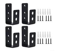 Door Frame Reinforcement Kit Heavy Gauge Steel Security Brackets for Home Barn Garage Quick Install U Shaped Bracket Multiple Sizes Fits Standard 2x4 Wood Easy Mount(4Pcs)