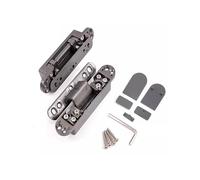 Door Frame Slot-Free Side Hidden Hinge for Inside and Outside Opening Invisible Door, 3D Adjustable 2-Piece Hinge(Color5)