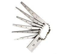Door Gap Measuring Tool Fire Door Gap Gauge Ruler Set Stainless Steel Gap Gauge Set Fire Door Gap Gauge Checkers Tool 1mm-7.5mm Range Pocket Size Thickness Measuring Wedge Gauge 7 Pieces