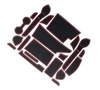 Door Groove Mat Accessories Interior For NISSAN For NOTE For E-POWER For NISMO For (E12/HE12/NE12) Mats Door Groove Mat Gate Slot Pad Cup(Black- Silver)