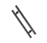 Door Handle,2pcs Adhesive Glass Door Handle Barn Shed Handles Sliding,Brass Handrail,for Shower Room Bathroom Replacement(Black,Hole Spacing-500mm)