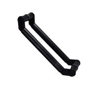 Door Handle,2pcs Cabinet Knobs,Multi-Layer Polishing,Push and Pull Shower,Simple and Practical Design,for Bathroom(Black,Hole Spacing-800mm)