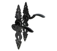 Door Handle 72 Door Lever Long Plate Key Black Wrought Iron