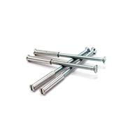 Door Handle Connecting Screws with Sleeves M3 Silver 50mm Bolts Length x 20mm Sleeve Length (M3 Silver. Pack of 4.)