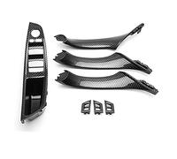 Door Handle Cover Carbon Fiber Car Interior Inner Door Handle Panel Pull Trim Styling Left Hand Drive for 5 Series F10 F11 F18 2010-2017(7Pcs Imported)