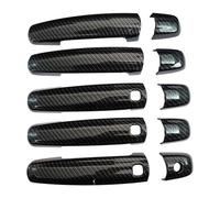 Door Handle Cover For Suzuki For Vitara Single Hole Dual Smart Door Handle Decoration Frame Exterior Anti-Scratch Protective Film Accessories Protector Compatible With(5 Doors Carbon Fiber Pattern a)