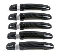 Door Handle Cover For Suzuki For Vitara Single Hole Dual Smart Door Handle Decoration Frame Exterior Anti-Scratch Protective Film Accessories Protector Compatible With(5 Doors Carbon Fiber Pattern B)