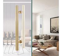Door Handle H-Shape Bathroom Doors Handle,Round Contemporary Door Pull Push for Kitchen Fence Gate Shops,Double Sided Easy to Install RV Door Knob (Color : Gold,Size : 80