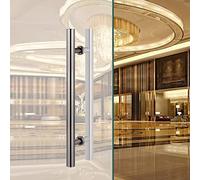Door Handle H-Shape Bathroom Doors Handle,Round Contemporary Door Pull Push for Kitchen Fence Gate Shops,Double Sided Easy to Install RV Door Knob (Color : Black,Size : 8