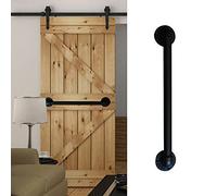 Door Handle - Industrial Style Pipe Grab Bar, Wrought Iron Handle for Wooden Doors, Gates, Garages, Barns, and Sheds