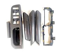 Door Handle Inner Handle Door Window Switch Panel Switch Frame Base 3B186717E 3B4867179B For VW For PASSAT B5 1998-2005 Carbon Fiber Pattern(6pcs)