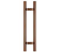 Door Handle Large Push Pull Door Handle, Lobby Mudroom Garage, Stainless Steel Round Pipe Doors Hardware, Smooth Ergonomical Door Pull Handle,Rose Gold-100cm/39.3in