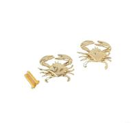 Door Handle Made of Solid Brass Design, Pack of 2, Animal Motif, Hooks, Metal Fitting, Robust, Elegant, for Home, Office, Decoration, Gift, Vintage Look, Detailed, Durable, Corrosion Resistant (A)