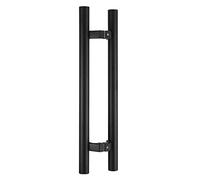 Door Handle Modern Entry Contemporary Interior Exterior Front Door Handle, Glass Shower Push Pull Door Handle, Heavy Duty Sliding Barn Door Handles, Double Sided, 24/31/3(Matte Black-100cm)