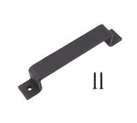 Door Handle Pull Bar Iron Cabinet Handle 153mm Hole Spacing Simple Black Design for Cabinet Wardrobe Home Improvement