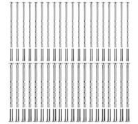 Door Handle Screw 40 Sets, M3, M4 Nickel-Plated Connecting Screws and Bolt Fixings, Universal for Door Handles, Knobs, Locks, Escutcheons, Cabinets and Drawers