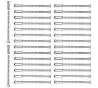 Door Handle Screws, 30 Sets M3 Screws and Nuts for Door Handles, Nickel Plated Hollow Door Fixings Bolts M3 x 60mm Cross Recessed Screw for Cabinet, Drawers, Furniture Installation (60mm)