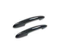 Door Handle Side Outer for MINI for Cooper S for JCW F56 F57 2pieces in Set Gloss Black Door Handle Cover Sticker Trim Side Exterior Door Handle(A,with Hole and Light)