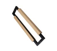Door Handle,Solid Wood Handrails,Designed Based On Ergonomic Principles,Square Cabinet Knob,Suitable for Bathroom and Shop(Hole Spacing-375mm)