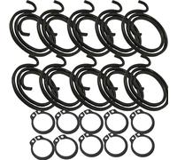 Door Handle Spring & Circlip Repair Kit, Pack of 10 Sets - 2.25 Turn 1.8mm Metal Coil Springs with Matching Circlips for Interior Lever Handles, Lever-on-Rose & Backplate Door Repair