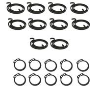 Door Handle Spring & Circlip Repair Kit, Pack of 10 Sets - 2.5 Turn 3mm Extra Heavy Duty Metal Coil Springs with Matching Circlips, Heavy UPVC, Composite & Industrial Door Repair Parts