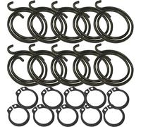 Door Handle Spring & Circlip Repair Kit, Pack of 10 Sets - 2 Turn 1.8mm Light Duty Metal Coil Springs with Matching Circlips for Interior Lever Handles, Lever-on-Rose & Backplate Door Repair