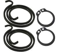 Door Handle Spring & Circlip Repair Kit, Pack of 2 Sets - 2.25 Turn 1.8mm Metal Coil Springs with Matching Circlips for Interior Lever Handles, Lever-on-Rose & Backplate Door Repair