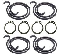 Door Handle Spring & Circlip Repair Kit, Pack of 4 Sets - 2.25 Turn 1.8mm Metal Coil Springs with Matching Circlips for Interior Lever Handles, Lever-on-Rose & Backplate Door Repair