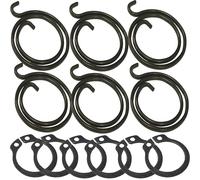 Door Handle Spring & Circlip Repair Kit, Pack of 6 Sets - 2 Turn 1.8mm Light Duty Metal Coil Springs with Matching Circlips for Interior Lever Handles, Lever-on-Rose & Backplate Door Repair