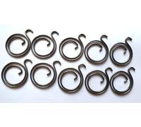 Door Handle Springs 2 Turns x 1.8mm Thickness, Replacement Internal Coil Repair Spring Black Zinc Coating (Set of 2, 4 and 10) (4)
