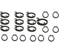 Door Handle SpringsX10 Plus CirclipsX10 Replacement Repair Kit,2.5 Turns x 2.5mm Thickness, Replacement Internal Coil Repair Spring and Circlips Black Zinc Coating (Set of 10+10)