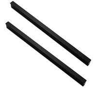 Door Handle Straight T Shape Screws Included Cabinet Drawer Pull Wardrobe Handle, Home Decoration Aluminum Alloy Matt Black Hole Center 256mm, 2pcs