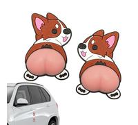 Door Handle Wall Protection, 3D Silicone Shockproof Cute Dog Self-Adhesive Sticker - Door Stopper and Edge Protection | Protection Against Beating, Swinging and Squeezing for Home, Bedroom, Children's
