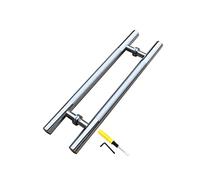 Door Handles are Installed Back to Back,Glass Door Handle Stainless Steel Square Tube Wooden Door Handle Push-Pull Door