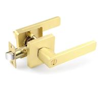 Door Handles Heavy Duty Aluminum Alloy Minimalist Gold Door Handles with Key for Kitchen, Cabinet, Bathroom, Closet