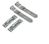 Gate Hinges Heavy Duty - Hook and Band Gate Hinges for Secure & Sturdy Support on Wooden Gates, Heavy Duty Hinge Outdoor, Galvanised Gate Hinges, Heavy Duty Gate Hinge - 300mm 2inches (2pack)
