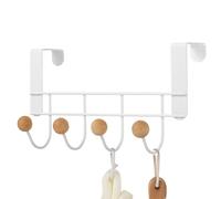 Door Hanger Hook - Door Hooks No-Drilling Required, Rust Resistant Coat Rack with Space Saving Design, Hanging Organizer for Entryway Kitchen Bathroom Bedroom Closet Apartment Home Use