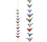 Door Hanging 10 Fabric Birds Tota Single String Hanging with Bell Christmas Decor Decoration, Home Window Wall Bedroom Hallway Home Decor New year Xmas gifts rerun gifts (Size:-39"/3.25 Feet Approx)